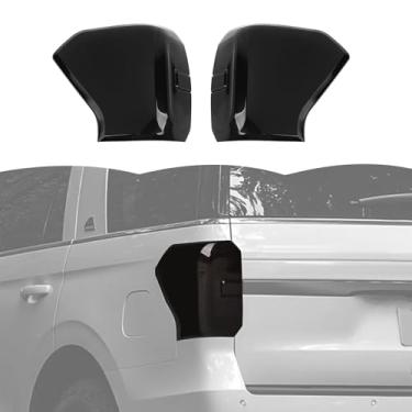 Imagem de RT-TCZ Tampa da lâmpada traseira preta fumada guarnição decoração acessórios exteriores para Ford Expedition 2022 2023 2024