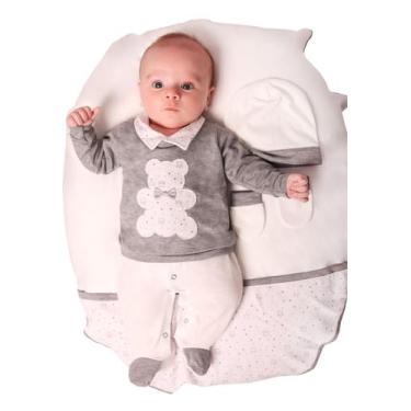 Imagem de Saída Maternidade Menino Nobreza Casaco 5 peças Roupas de Bebê - João 