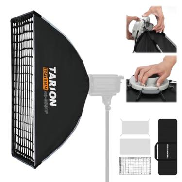 Imagem de TARION Softbox dobrável com suporte de Bowens: 60 x 90 cm Liberação rápida para fotografia Caixas Softboxes com tira de glitter Quadrada Caixa Macia para Estúdio Fotografia Vídeo Flash Luz SOFTBEAM