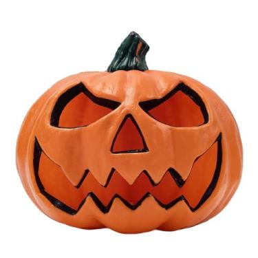 Imagem de Baoblaze Lâmpada de abóbora de Halloween, estatueta decorativa assustadora, decoração de Halloween para, quintal, casa de fazenda
