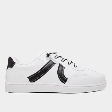 Imagem de Tênis Infantil Molekinha Menina, Branco, Preto, 28