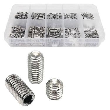 Imagem de 500 Parafusos Rosca Soquete Sem Cabeça Allen M2.5 A M4 Inox