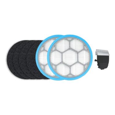 Imagem de furMe Filtros HEPA para aspirador de cabelo, filtros de detritos de esponja e pacote de substituição de lâmina de aparador de ar compatível com kit de aspirador de pó modelo FM-01