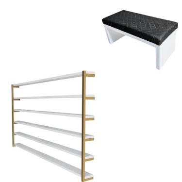 Imagem de Expositor de Esmaltes Manicure 64x100cm Modelo Industrial - Apoio de Mão Várias cores (Preto)