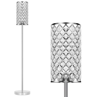 Imagem de Luminária de chão Seaside Village Crystal com LED de sombra elegante