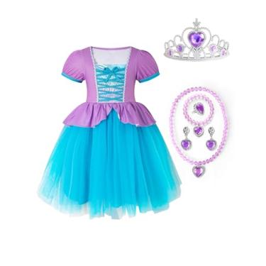 Imagem de Saia de tule de aniversário de princesa com acessórios, Roxa, 2-3T