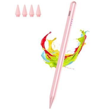 Imagem de Caneta Stylus para iPad 9 e 10ª geração 2018-2025 com rejeição de palma, sensibilidade de inclinação, conjunto de lápis digital para tablet com Apple iPad 6/7/8/9/10th, Pro 27.9 cm/32.8 cm/M4, Air 3/4