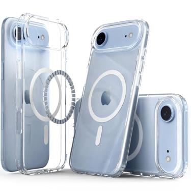 Imagem de IDYStar Capa para celular 17 Air, magnética, transparente [antiamarelo], proteção resistente à prova de choque Slim Fit para 17 Air 16,8 cm, transparente