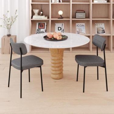 Imagem de Conjunto 4 Cadeiras de Jantar Mynna com Estrutura Preta - Metalig