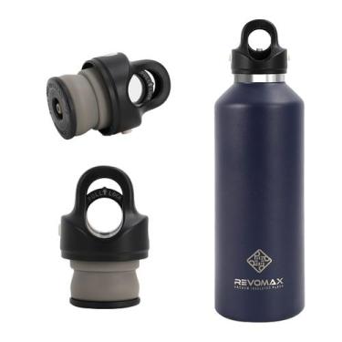 Imagem de Garrafa Térmica de Água Parede Dupla Revomax 950ml Original Aço Inox T