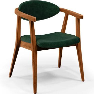 Imagem de Poltrona Decorativa Para Sala de Estar Cecília L02 Facto Verde Musgo -