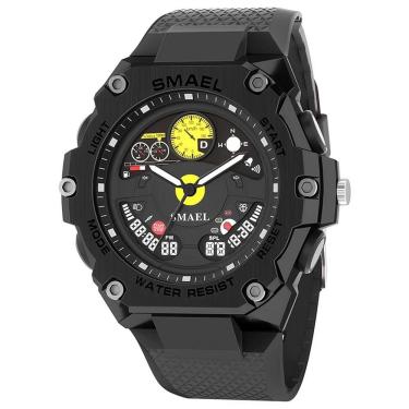 Imagem de Relógio de pulso masculino Dual Display LED Luminoso Multifunção Impermeavel