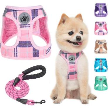 Imagem de Conjunto de arnês e coleira para cães BEAUTYZOO Step in No Pull para c