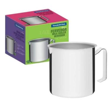 Imagem de Fervedor 1,4L Tramontina em Aço Inox 12cm Caneco Leiteira Cozinha Desi