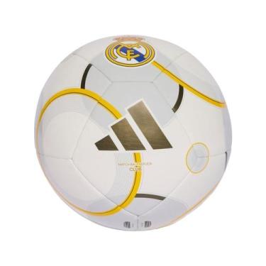 Imagem de Bola Adidas Futebol de Campo Real Madrid Club, Branco, Amarelo, 5