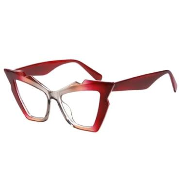 Imagem de HCHES Óculos de sol retrô femininos, vermelhos, da moda, coloridos, com lentes UV400, feminino e masculino (T22148-C8)