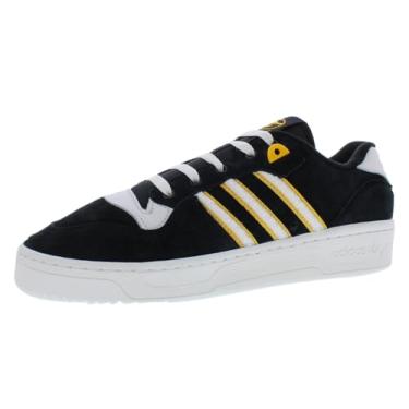 Imagem de adidas Tênis masculino Rivalry Low, Core Black/Cloud White/Team Collegiate Gold, 51