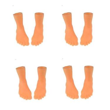 Imagem de Simulação engraçada esquerda direita mini pés manga dedo fantoches bri