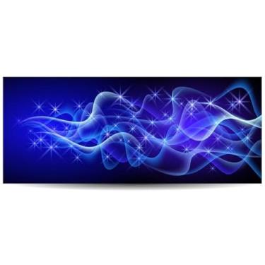 Imagem de Quadro Decorativo com Estampa Abstract Flowing Light Ribbons Vibrant Neon Colors 30 x 30 Vinil 1 unidade