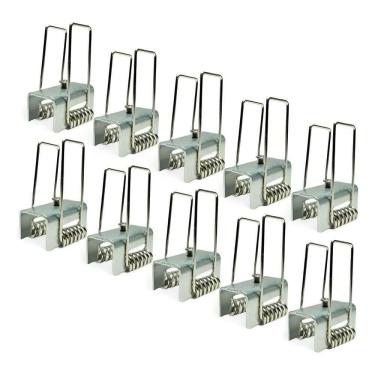 Imagem de 2X Presilhas Garra Gafanhoto Perfil De Led Embutir Kit 10 Pç