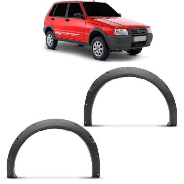 Imagem de Par Moldura Paralama Dianteiro Uno Way Preto 2004 A 2012