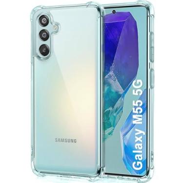 Imagem de [GL CASES] Capa Samsung Galaxy M55 Slim Clear Anti Impacto Reforçada Silicone Transparente Case Flexível Capinha Samsung Galaxy M55 Anti Choque Encaixe Preciso Com Proteção Para Câmera e Tela