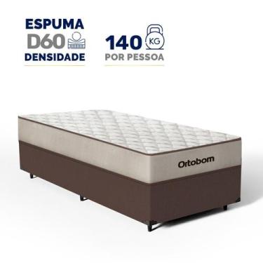 Imagem de Cama Box Colchão Espuma D60 Ortobom Force Dream Solteiro, Marrom