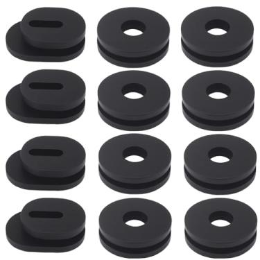 Imagem de Espaçador de arruela de carenagem de painel lateral único de borracha para motocicleta compatível com Suzuki GS125 GN125, espaçadores de vedação pretos para proteção de carenagem do painel lateral