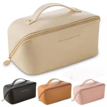 Imagem de Necessaire Feminina Grande para Viagem e Uso Diário – Frasqueira Bolsa de Maquiagem, Organizadora Multiuso Premium