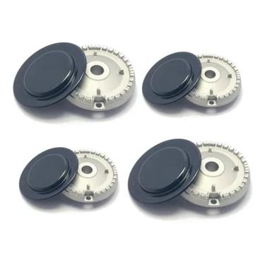 Imagem de Kit Espalhador + Queimador Peças Fogão Consul Cfo4v 4 Bocas