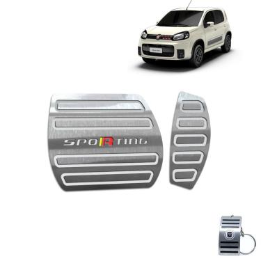 Imagem de Pedaleira Automático Aço Inox Uno Sporting 2011 A 2018 Prata