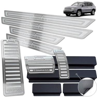 Imagem de Descanso Pedaleira Soleira Jeep Compass 2012 A 2015 Prata