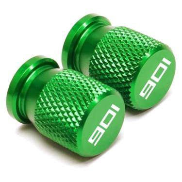 Imagem de Tampa de tampa de válvula de pneu de roda CNC para motocicleta compatível com 701 Supermoto e Enduro Norden 901 Svartpilen 401 VITPILEN 401 (901 verde)