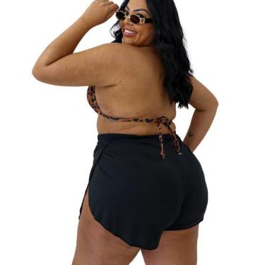 Imagem de Shorts Saída De Praia Feminina Plus Size Piscina Verão 2025 - ANNA AMI