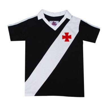 Imagem de Camisa Liga Retrô Vasco 1989 Infantil, Preto, 12