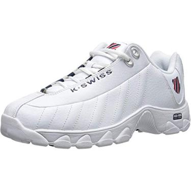 Imagem de K-Swiss Tênis de treino masculino ST329 CMF, Branco/azul marinho/vermelho, 13