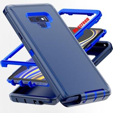 Imagem de AYMECL Capa para Note 9, [grau militar] 3 em 1 à prova de choque à prova de poeira/queda, capa de proteção resistente, para Samsung Galaxy Note 9 de 6,4 polegadas, azul escuro