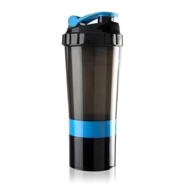 Imagem de Coqueteleira Shake com Compartimentos Para Suplementos e Cápsulas 600ml – JustGoFit