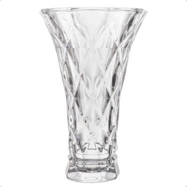 Imagem de Vaso de Vidro Flores Diamond Decorativo Grande 25cm