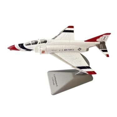Imagem de menolana Modelo de brinquedo de caça em escala 1/144 com base de exibição, avião simulado realista, modelo de aeronave de liga para prateleira de escritório e, Branco Prateado