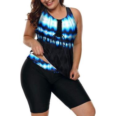 Imagem de Maiô Tankini feminino LALAGEN 2025 Plus Size Rash Guard