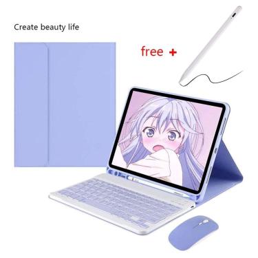 Imagem de Capa de teclado Galaxy Tab S6 Lite 10.4 2022/2020 roxa