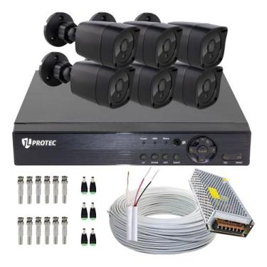 Imagem de Kit Cftv Black 6 Câmeras Segurança Jl Protec Dvr 8 Canais - KeyRecon