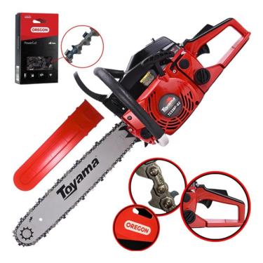 Imagem de Motoserra A Combustao Toyama Tcs58fg2 Espada 50cm p/ Tora Grande, Troncos de Arvores