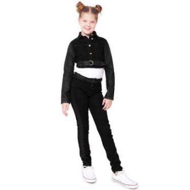 Imagem de Calça Quase Anjo Jeans Infantil Reta Feminina-Feminino