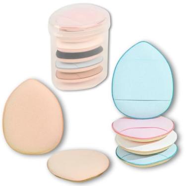 Imagem de Kit com 6 Mini Esponjas de Maquiagem para Base, Corretivo, Pó, Formato Gota, Ideal para Contorno e Áreas de Difícil Acesso, Toque Suave e Macio