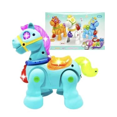 Imagem de Brinquedo Eletrônico Interativo, Pônei com Som, Luz e Movimento, Multicores para Crianças