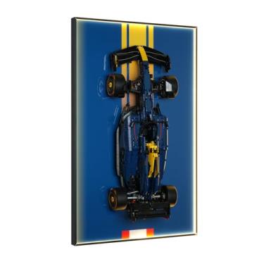 Imagem de popbricks LED Wall Display Board for Lego Technic Red Bull 42206 Car |10+ Light Modes & Hidden Cable Design | Wall Display Mount Showcase for Home & Office Decor (Board Only, 32" x 20")​​