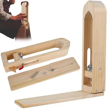 Imagem de Braçadeira de costura de couro de madeira portátil clipe de artesanato de couro de madeira resistente braçadeira de fixação de costura de couro durável ferramenta de costura manual para costura de couro (Pinho Tongpu Tong/480)