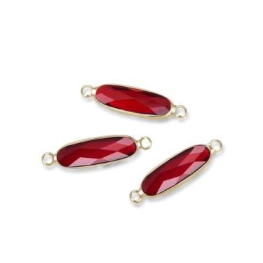 Imagem de Adabele Grau A com pedra do mês de nascimento com strass pingente de gota conector elo 21 mm de comprimento prata/ouro componente feminino masculino menina adolescente fabricação de joias suprimentos, Latão, Sem Pedra Preciosa